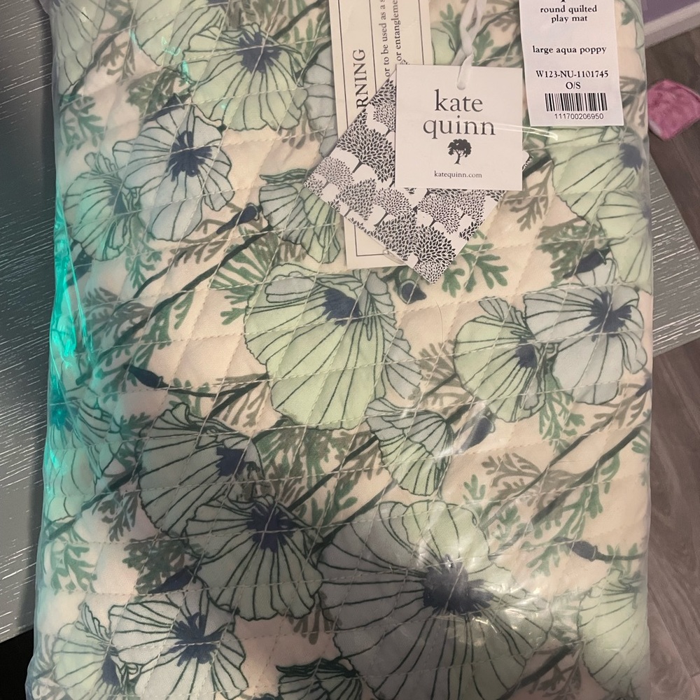 Kate Quinn aqua poppy playmat